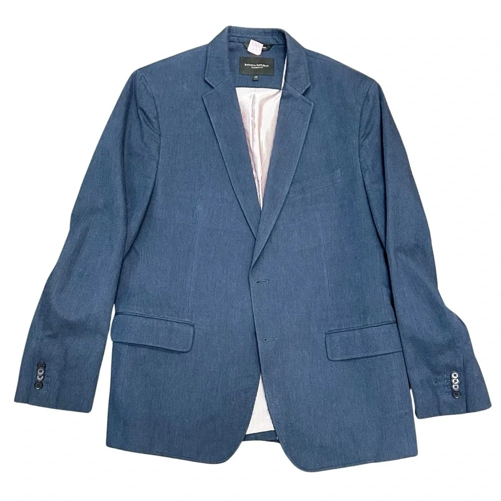 Banana Republic Tailored Fit Blue Blazer - 44R